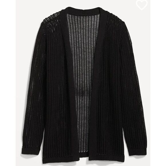 NWT Old Navy Open Stitch Cardigan in Black, Size 3X - Picture 1 of 5